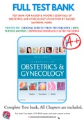Test Bank For Hacker & Moore's Essentials of Obstetrics and Gynecology 6th Edition by Hacker&comma; Gambone&comma; Hobel 9781455775583 Chapter 1-42 Complete Guide&period;