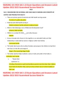 NURSING 101 MCN SAS 1-23 Exam Questions and Answers Latest Update 2022&sol;2023 Guaranteed Success Rated A&plus; 