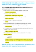 NURSING 101 MCN SAS 1-23 Exam Questions and Answers Latest Update 2022&sol;2023 Guaranteed Success Rated A&plus; 