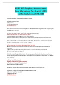 NURS 410-Prophecy Assessments- Core Mandatory Part 1-with 100&percnt; verified solutions-2022-2024