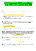 ATI Fundamentals 2019 Proctored Exam-with 100&percnt; verified solutions-2022-2024