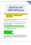 ALL HESI EXIT Questions and Answers Test Bank&semi; A&plus; Rated Guide &lpar;2023&sol;2024&rpar;