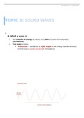 iGCSE Physics 9-1: Waves outline notes (light background)