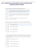 VSP - FOUNDATION LATEST EXAM 2022-2024  QUESTION AND VERIFIED ANSWERS &vert;AGRADE 