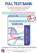 Test Bank For Fundamentals of Nursing 8th Edition by Patricia Potter, Anne Perry, Patricia Stockert, Amy Hall 9780323079334 Chapter 1-50 Complete Guide.