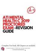 ATI MENTAL HEALTH C 2019 PROCTORED EXAM -REVISION GUIDE