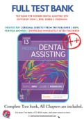 Test Bank For Modern Dental Assisting 13th Edition by Doni L. Bird, Debbie S. Robinson 9780323624855 Chapter 1-64 Complete Guide.