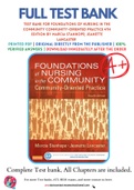 Test Bank For Foundations of Nursing in the Community: Community-Oriented Practice 4th Edition by Marcia Stanhope; Jeanette Lancaster 9780323100946 Chapter 1-32 Complete Guide.