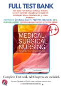 Test Bank For Medical-Surgical Nursing&colon; Patient-Centered Collaborative Care 8th Edition by Donna Ignatavicius&comma; M&period; Linda Workman 9781455772551 Chapter 1-74 Complete Guide&period;