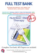 Test Bank For Nutrition & Diet Therapy 12th Edition by Ruth A. Roth; Kathy L. Wehrle 9781305945821 Chapter 1-21 Complete Guide.