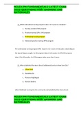 NCLEX-PN FUNDAMENTALS LATEST EXAM 2022 QUESTIONS with ANSWERS AND RATIONALES