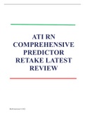 ATI RN COMPREHENSIVE PREDICTOR RETAKE 2019 LATEST REVIEW