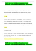 VATI Care of children Questions and Answers Guaranteed satisfaction 2022&sol;2023