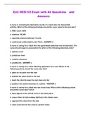 Exit HESI V2 Exam with All Questions  and Answers 