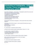 Introduction to Cryptography - C839 Unit 3: Number Theory and Asymmetric Cryptography updated