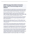 HESI Dosage Calculations Practice Exam&comma; Hesi Pharmacology Review 2022-23
