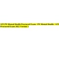 ATI PN Mental Health Proctored Exam / PN Mental Health / ATI Proctored Exam 2022 Version 1.