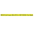 HESI Exit Exam 2022 (FULL REVISED) Test Bank.