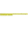 NR566 Final Exam Review &lpar;Latest 2022&sol;2023&rpar;&colon; Advanced Pharmacology for Care of the Family - Chamberlain&period;