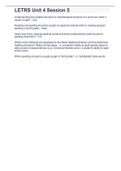 LETRS Unit 4 Session 5