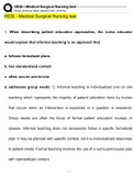 Summary 20212022 HESI Med Surg 55 Questions &lpar;completed test&rpar;
