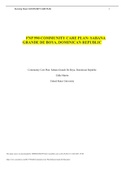 FNP 590 COMMUNITY CARE PLAN: SABANA GRANDE DE BOYA, DOMINICAN REPUBLIC