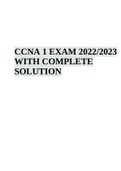 CCNA 1 EXAM 2022/2023 WITH COMPLETE SOLUTION