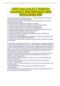 CADC exam prep Ch 3 &lpar;Addiction  Counselor's Desk Reference&rpar; Latest  Solved Update 2022