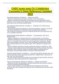 CADC exam prep Ch 2 &lpar;Addiction  Counselor's Desk Reference&rpar; Updated  2022