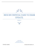 HESI RN CRITICAL CARE V2 EXAM UPDATE.