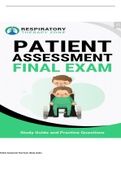 TMC Patient Assessment Final Exam (Study Guide and Practice Q&As)