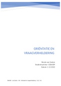 Ori&euml;ntatie en vraagverheldering beoordeling&colon; GOED&excl;