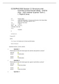 G150&sol;PHA1500 Section 11 Structure and Function of the Human Body - Online Plus - 2022 Winter Quarter Term 1 &lpar; 75qns & ans&rpar; &vert; Graded A&plus;