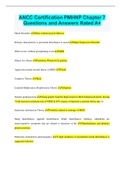 ANCC Certification PMHNP Chapter 7 Questions and Answers Rated A&plus;