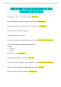 ADEX DSE Practiced Questions and Answers 100&percnt; Pass