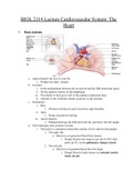 Class notes BIO 123 (2114)  Anatomy & Physiology, Cardiovascular System the Heart ISBN: 9780135206201