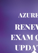 AZURE104 RENEWAL EXAM Q & A UPDATED 2022/2023| 100% correct answers | all answers provided