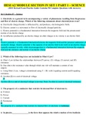 HESI A2 MODULE SECTION IV SET 1 PART 1 &ndash; SCIENCE