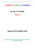 Day 1 Samson Academy PLAB 2 Updated and Complete Notes and Cases