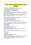 CPAN&comma; CAPA CERT QUESTIONS WITH CORRECT ANSWERS