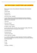 NUR 2830 EXAM 3 QUESTIONS AND ANSWERS