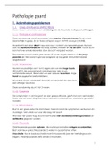 Samenvatting  Pathologie Paard