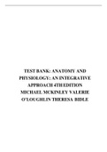 TEST BANK FOR ANATOMY & PHYSIOLOGY: AN INTEGRATIVE APPROACH 4TH EDITION MICHAEL MCKINLEY VALERIE O’LOUGHLIN THERESA BIDLE