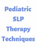 Pediatric Therapy Techniques