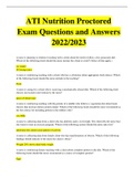 ATI Nutrition Proctored Exam Questions and Answers 2022/2023
