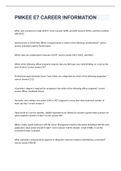 PMKEE E7 CAREER INFORMATION exam 2022&sol;2023 with 100&percnt; correct answers