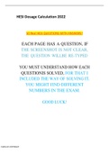 2022/ 2023 HESI Dosage Calculation | 50 Real Exam Q&A 100% Verified