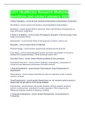C431 Healthcare Research Methods questions and correct answers 2022