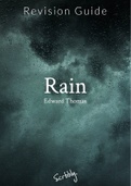 'Rain' by Edward Thomas - Complete Study Guide