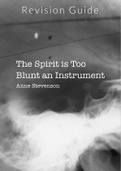 'The Spirit is too Blunt an Instrument' by Anne Stevenson - Study Guide